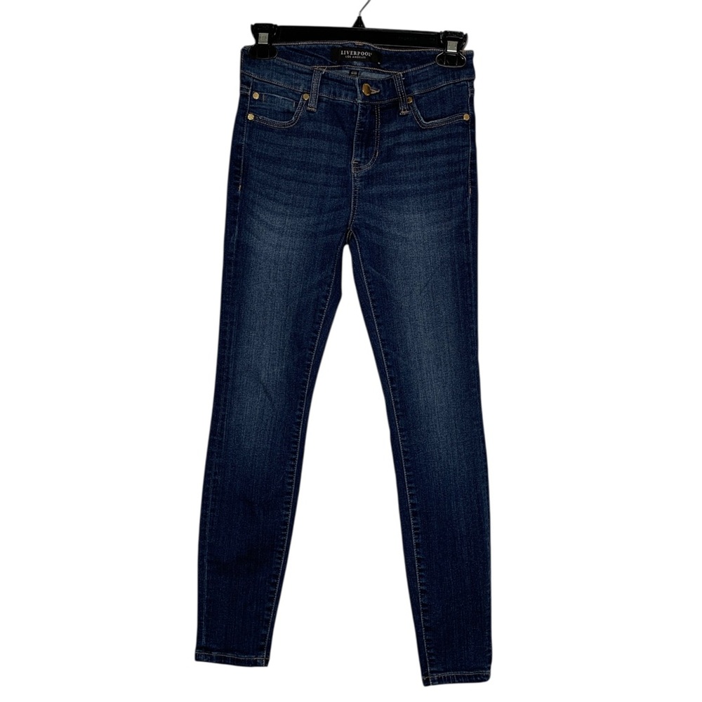 Liverpool Los Angeles Abby Ankle Skinny Jeans Dark Blue Size 25 Petite